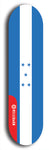 North American maple skateboard deck designed by underground artist BellyRash -- available in widths between 7.5 to 8.5 inches in both mellow concave and steep concave shapes. Artwork : 	Honduras	flag skateboard deck																				