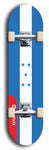 North American maple skateboard deck designed by underground artist BellyRash -- available in widths between 7.5 to 8.5 inches in both mellow concave and steep concave shapes. Artwork : 	Honduras	flag skateboard deck																				