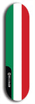 North American maple skateboard deck designed by underground artist BellyRash -- available in widths between 7.5 to 8.5 inches in both mellow concave and steep concave shapes. Artwork : 	Hungary	flag skateboard deck																				