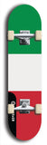 North American maple skateboard deck designed by underground artist BellyRash -- available in widths between 7.5 to 8.5 inches in both mellow concave and steep concave shapes. Artwork : 	Italy	flag skateboard deck																				