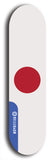 North American maple skateboard deck designed by underground artist BellyRash -- available in widths between 7.5 to 8.5 inches in both mellow concave and steep concave shapes. Artwork : 	Japan	flag skateboard deck																				