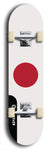 North American maple skateboard deck designed by underground artist BellyRash -- available in widths between 7.5 to 8.5 inches in both mellow concave and steep concave shapes. Artwork : 	Japan	flag skateboard deck																				