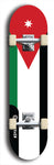 North American maple skateboard deck designed by underground artist BellyRash -- available in widths between 7.5 to 8.5 inches in both mellow concave and steep concave shapes. Artwork : 	Jordan	flag skateboard deck																				