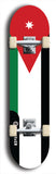 North American maple skateboard deck designed by underground artist BellyRash -- available in widths between 7.5 to 8.5 inches in both mellow concave and steep concave shapes. Artwork : 	Jordan	flag skateboard deck																				
