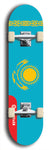 North American maple skateboard deck designed by underground artist BellyRash -- available in widths between 7.5 to 8.5 inches in both mellow concave and steep concave shapes. Artwork : 	Kazakhstan	flag skateboard deck																				