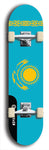 North American maple skateboard deck designed by underground artist BellyRash -- available in widths between 7.5 to 8.5 inches in both mellow concave and steep concave shapes. Artwork : 	Kazakhstan	flag skateboard deck																				