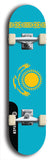 North American maple skateboard deck designed by underground artist BellyRash -- available in widths between 7.5 to 8.5 inches in both mellow concave and steep concave shapes. Artwork : 	Kazakhstan	flag skateboard deck																				