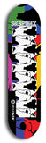 Skateboard deck: Limited edition, North American maple skateboard deck designed by underground artist BellyRash - available widths 7.5 to 8.5 inches in both mellow concave and steep concave shapes. Artwork: SK8PUNX logo brand popsicle-shaped deck