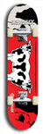 Skateboard deck: Limited edition, North American maple skateboard deck designed by underground artist BellyRash - available widths 7.5 to 8.5 inches in both mellow concave and steep concave shapes. Artwork: SK8PUNX logo brand popsicle-shaped deck