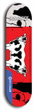 Skateboard deck: Limited edition, North American maple skateboard deck designed by underground artist BellyRash - available widths 7.5 to 8.5 inches in both mellow concave and steep concave shapes. Artwork: SK8PUNX logo brand popsicle-shaped deck