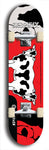 Skateboard deck: Limited edition, North American maple skateboard deck designed by underground artist BellyRash - available widths 7.5 to 8.5 inches in both mellow concave and steep concave shapes. Artwork: SK8PUNX logo brand popsicle-shaped deck