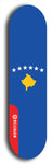 North American maple skateboard deck designed by underground artist BellyRash -- available in widths between 7.5 to 8.5 inches in both mellow concave and steep concave shapes. Artwork : 	Kosovo	flag skateboard deck																				