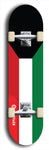 North American maple skateboard deck designed by underground artist BellyRash -- available in widths between 7.5 to 8.5 inches in both mellow concave and steep concave shapes. Artwork : 	Kuwait	flag skateboard deck																				