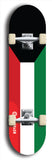 North American maple skateboard deck designed by underground artist BellyRash -- available in widths between 7.5 to 8.5 inches in both mellow concave and steep concave shapes. Artwork : 	Kuwait	flag skateboard deck																				