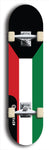 North American maple skateboard deck designed by underground artist BellyRash -- available in widths between 7.5 to 8.5 inches in both mellow concave and steep concave shapes. Artwork : 	Kuwait	flag skateboard deck																				