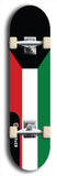 North American maple skateboard deck designed by underground artist BellyRash -- available in widths between 7.5 to 8.5 inches in both mellow concave and steep concave shapes. Artwork : 	Kuwait	flag skateboard deck																				