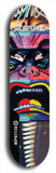 Skateboard deck: Limited edition, North American maple skateboard deck designed by underground artist BellyRash - available widths 7.5 to 8.5 inches in both mellow concave and steep concave shapes. Artwork: SK8PUNX logo brand popsicle-shaped deck