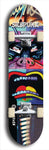 Skateboard deck: Limited edition, North American maple skateboard deck designed by underground artist BellyRash - available widths 7.5 to 8.5 inches in both mellow concave and steep concave shapes. Artwork: SK8PUNX logo brand popsicle-shaped deck