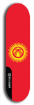 North American maple skateboard deck designed by underground artist BellyRash -- available in widths between 7.5 to 8.5 inches in both mellow concave and steep concave shapes. Artwork : 	Kyrgyzstan	flag skateboard deck																				