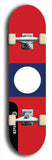 North American maple skateboard deck designed by underground artist BellyRash -- available in widths between 7.5 to 8.5 inches in both mellow concave and steep concave shapes. Artwork : 	Laos	flag skateboard deck																				