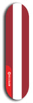North American maple skateboard deck designed by underground artist BellyRash -- available in widths between 7.5 to 8.5 inches in both mellow concave and steep concave shapes. Artwork : 	Latvia	flag skateboard deck																				