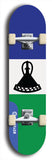 North American maple skateboard deck designed by underground artist BellyRash -- available in widths between 7.5 to 8.5 inches in both mellow concave and steep concave shapes. Artwork : 	Lesotho	flag skateboard deck																				