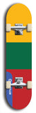 North American maple skateboard deck designed by underground artist BellyRash -- available in widths between 7.5 to 8.5 inches in both mellow concave and steep concave shapes. Artwork : 	Lithuania	flag skateboard deck																				