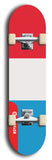 North American maple skateboard deck designed by underground artist BellyRash -- available in widths between 7.5 to 8.5 inches in both mellow concave and steep concave shapes. Artwork : 	Luxembourg	flag skateboard deck																				