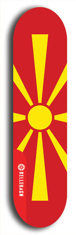 SovReign -- Macedonia Flag: Limited Edition, Red Logo Skateboard Deck