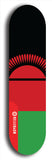North American maple skateboard deck designed by underground artist BellyRash -- available in widths between 7.5 to 8.5 inches in both mellow concave and steep concave shapes. Artwork : 	Malawi	flag skateboard deck																				