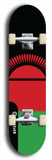 North American maple skateboard deck designed by underground artist BellyRash -- available in widths between 7.5 to 8.5 inches in both mellow concave and steep concave shapes. Artwork : 	Malawi	flag skateboard deck																				
