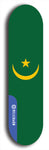 North American maple skateboard deck designed by underground artist BellyRash -- available in widths between 7.5 to 8.5 inches in both mellow concave and steep concave shapes. Artwork : 	Mauritania	flag skateboard deck																				