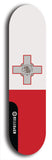 North American maple skateboard deck designed by underground artist BellyRash -- available in widths between 7.5 to 8.5 inches in both mellow concave and steep concave shapes. Artwork : 	Malta	flag skateboard deck																				