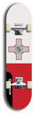 North American maple skateboard deck designed by underground artist BellyRash -- available in widths between 7.5 to 8.5 inches in both mellow concave and steep concave shapes. Artwork : 	Malta	flag skateboard deck																				