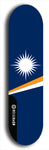 North American maple skateboard deck designed by underground artist BellyRash -- available in widths between 7.5 to 8.5 inches in both mellow concave and steep concave shapes. Artwork : 	Marshall Islands	flag skateboard deck																				
