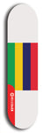 North American maple skateboard deck designed by underground artist BellyRash -- available in widths between 7.5 to 8.5 inches in both mellow concave and steep concave shapes. Artwork : 	Mauritius	flag skateboard deck																				