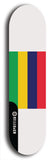 North American maple skateboard deck designed by underground artist BellyRash -- available in widths between 7.5 to 8.5 inches in both mellow concave and steep concave shapes. Artwork : 	Mauritius	flag skateboard deck																				