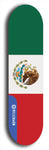 North American maple skateboard deck designed by underground artist BellyRash -- available in widths between 7.5 to 8.5 inches in both mellow concave and steep concave shapes. Artwork : 	Mexico	flag skateboard deck																				