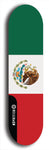 North American maple skateboard deck designed by underground artist BellyRash -- available in widths between 7.5 to 8.5 inches in both mellow concave and steep concave shapes. Artwork : 	Mexico	flag skateboard deck																				