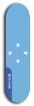 North American maple skateboard deck designed by underground artist BellyRash -- available in widths between 7.5 to 8.5 inches in both mellow concave and steep concave shapes. Artwork : 	Micronesia	flag skateboard deck																				