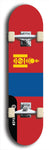 North American maple skateboard deck designed by underground artist BellyRash -- available in widths between 7.5 to 8.5 inches in both mellow concave and steep concave shapes. Artwork : 	Mongolia	flag skateboard deck																				