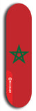 North American maple skateboard deck designed by underground artist BellyRash -- available in widths between 7.5 to 8.5 inches in both mellow concave and steep concave shapes. Artwork : 	Morocco	flag skateboard deck																				