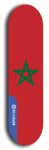 North American maple skateboard deck designed by underground artist BellyRash -- available in widths between 7.5 to 8.5 inches in both mellow concave and steep concave shapes. Artwork : 	Morocco	flag skateboard deck																				