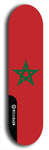 North American maple skateboard deck designed by underground artist BellyRash -- available in widths between 7.5 to 8.5 inches in both mellow concave and steep concave shapes. Artwork : 	Morocco	flag skateboard deck																				