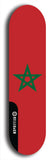 North American maple skateboard deck designed by underground artist BellyRash -- available in widths between 7.5 to 8.5 inches in both mellow concave and steep concave shapes. Artwork : 	Morocco	flag skateboard deck																				