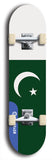 North American maple skateboard deck designed by underground artist BellyRash -- available in widths between 7.5 to 8.5 inches in both mellow concave and steep concave shapes. Artwork : 	Pakistan	flag skateboard deck																				