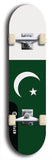 North American maple skateboard deck designed by underground artist BellyRash -- available in widths between 7.5 to 8.5 inches in both mellow concave and steep concave shapes. Artwork : 	Pakistan	flag skateboard deck																				