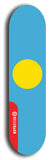 North American maple skateboard deck designed by underground artist BellyRash -- available in widths between 7.5 to 8.5 inches in both mellow concave and steep concave shapes. Artwork : 	Palau	flag skateboard deck																				