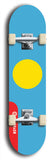 North American maple skateboard deck designed by underground artist BellyRash -- available in widths between 7.5 to 8.5 inches in both mellow concave and steep concave shapes. Artwork : 	Palau	flag skateboard deck																				