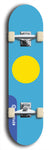 North American maple skateboard deck designed by underground artist BellyRash -- available in widths between 7.5 to 8.5 inches in both mellow concave and steep concave shapes. Artwork : 	Palau	flag skateboard deck																				